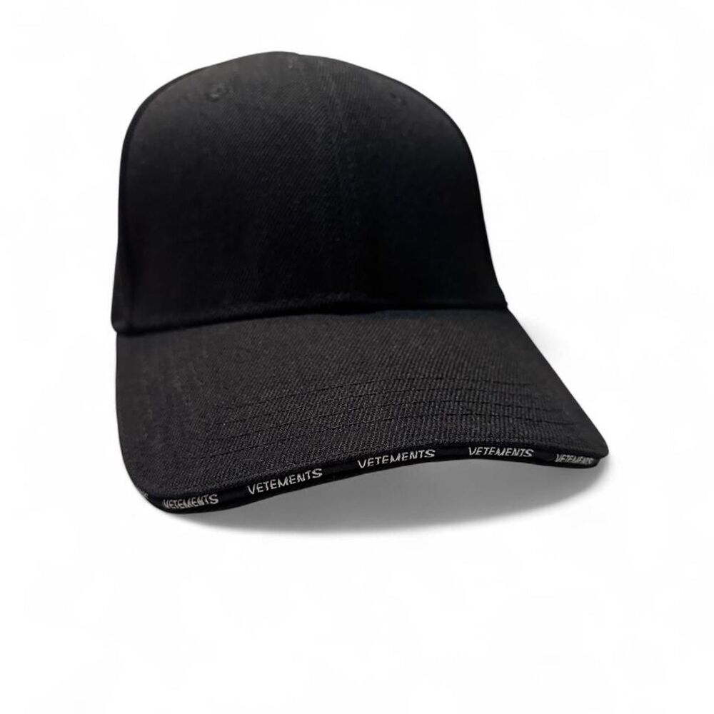 Rare Designer Vetements blank black baseball cap